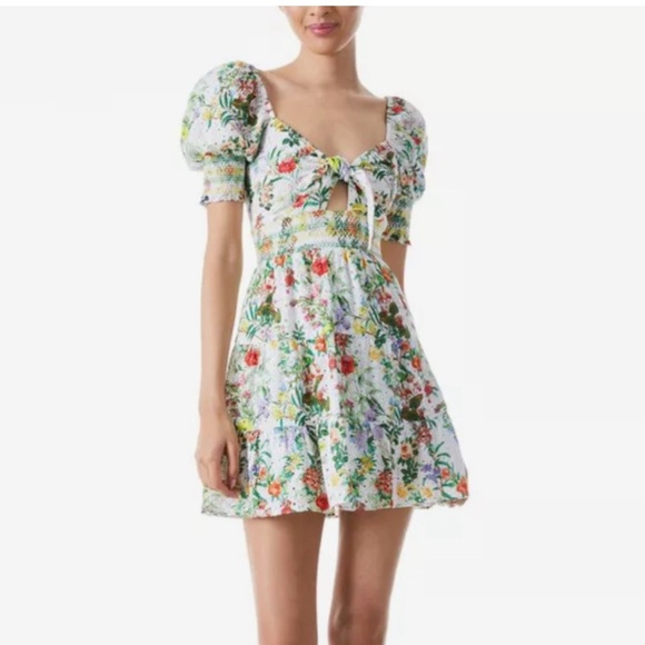 Alice + Olivia Dresses & Skirts - Alice + Olivia Kristie Sweetheart Puff Sleeve Mini Dress 10. Like new.